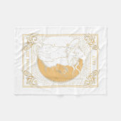 Das Mond-Tarot Xvii Inspirierte Black Cat Hexenhut Fleecedecke (Vorderseite (Horizontal))