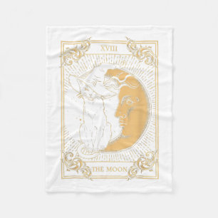 Das Mond-Tarot Xvii Inspirierte Black Cat Hexenhut Fleecedecke