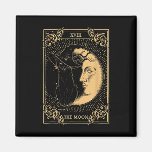 Das Mond-Tarot Xvii Inspirierte Black Cat Hexenhut Magnet