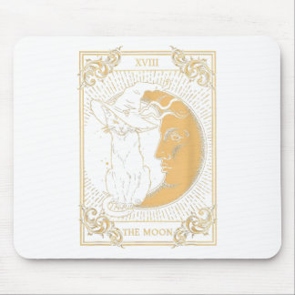 Das Mond-Tarot Xvii Inspirierte Black Cat Hexenhut Mousepad