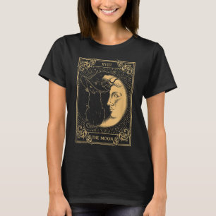 Das Mond-Tarot Xvii Inspirierte Black Cat Hexenhut T-Shirt