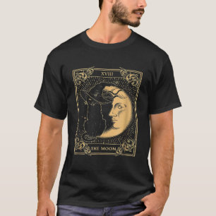Das Mond-Tarot XVII Inspirierte Schwarze Katze mit T-Shirt