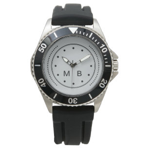 Das Monogramm-Art der Männer Armbanduhr
