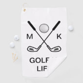Das Monogramm-Entwurf der Männer Golfhandtuch (Insitu)