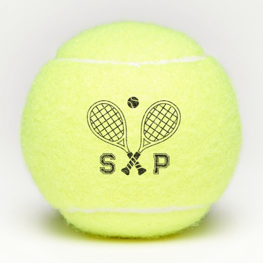 Das Monogramm für das perfekte Match-Individuelle  Tennisbälle (Vorderseite)