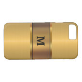 Das Monogramm-Goldblick der Männer Case-Mate iPhone Hülle (Rückseite (Horizontal))