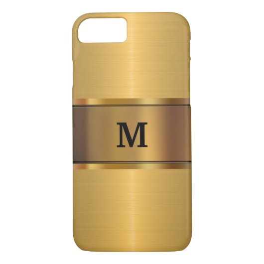 Das Monogramm-Goldblick der Männer Case-Mate iPhone Hülle (Rückseite)