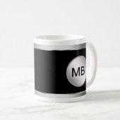 Das Monogramm-Kaffee-Tassen der Männer Kaffeetasse (VorderseiteRechts)