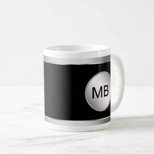 Das Monogramm-Kaffee-Tassen der Männer Kaffeetasse (VorderseiteRechts)