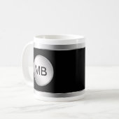 Das Monogramm-Kaffee-Tassen der Männer Kaffeetasse (Vorderseite Links)