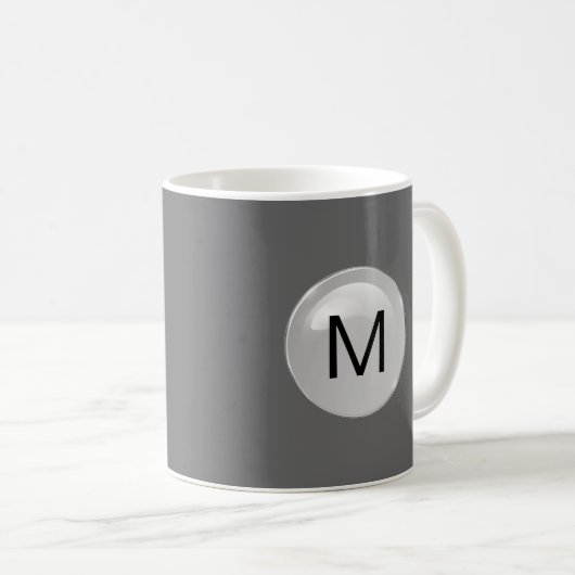 Das Monogramm-Kaffee-Tassen der Männer Kaffeetasse (VorderseiteRechts)