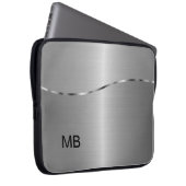 Das Monogramm-Laptop-Hülse der Männer Laptopschutzhülle (Vorne Rechts)