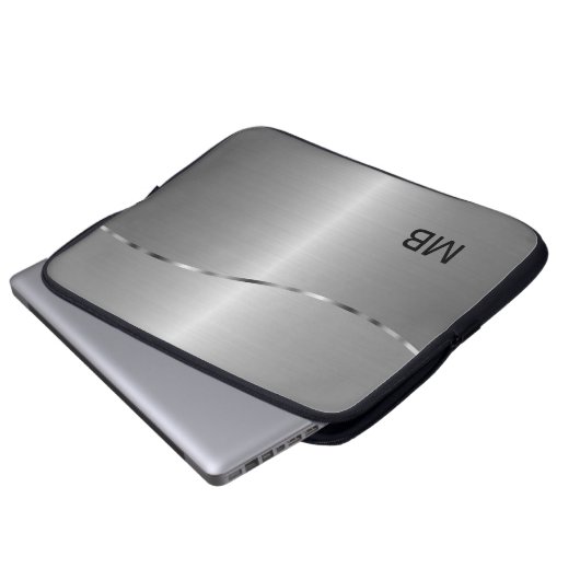 Das Monogramm-Laptop-Hülse der Männer Laptopschutzhülle (Vorne Knopf)