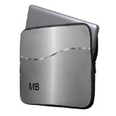 Das Monogramm-Laptop-Hülse der Männer Laptopschutzhülle (Vorderseite Links)