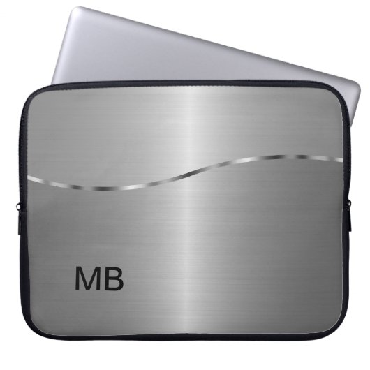 Das Monogramm-Laptop-Hülse der Männer Laptopschutzhülle (Vorderseite)