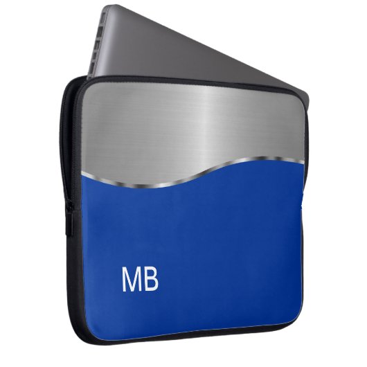 Das Monogramm-Laptop-Hülse der Männer Laptopschutzhülle (Vorne Rechts)