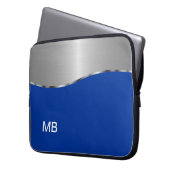 Das Monogramm-Laptop-Hülse der Männer Laptopschutzhülle (Vorderseite Links)