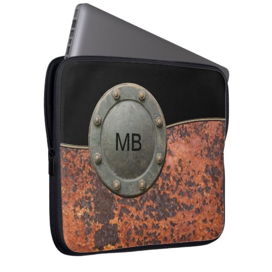 Das Monogramm-Laptop-Hülse der Männer Laptopschutzhülle (Vorne Rechts)