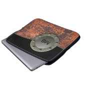 Das Monogramm-Laptop-Hülse der Männer Laptopschutzhülle (Vorne Knopf)