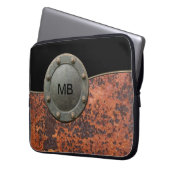 Das Monogramm-Laptop-Hülse der Männer Laptopschutzhülle (Vorderseite Links)