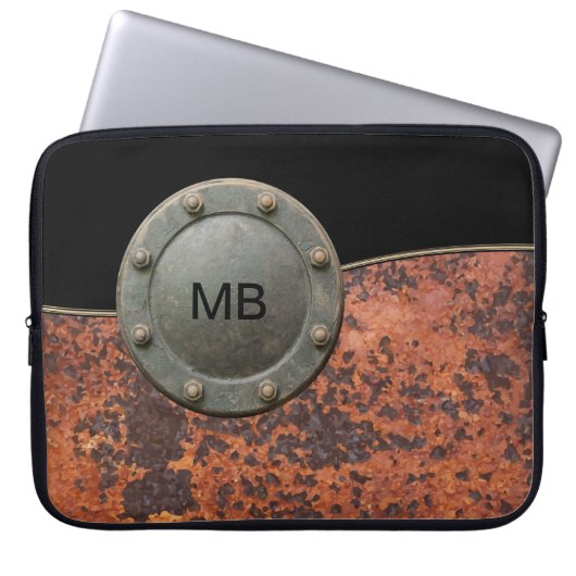 Das Monogramm-Laptop-Hülse der Männer Laptopschutzhülle (Vorderseite)