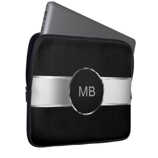 Das Monogramm-Laptop-Kasten der Männer Laptopschutzhülle (Vorne Rechts)