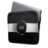 Das Monogramm-Laptop-Kasten der Männer Laptopschutzhülle (Vorderseite Links)