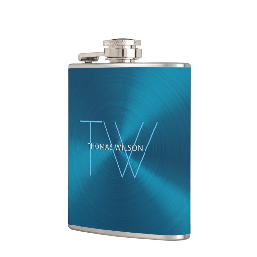 Das Monogramm-modernes Minimalistisches Flachmann (Links)