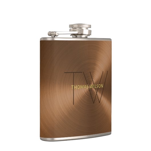 Das Monogramm-modernes Minimalistisches Flachmann (Rechts)