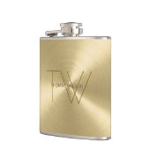 Das Monogramm-modernes Minimalistisches Flachmann (Links)