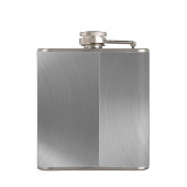 Das Monogramm-modernes Minimalistisches Zinn-Grau Flachmann (Rückseite)