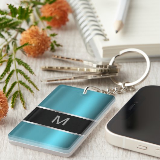 Das Monogramm-Schlüsselanhänger der Männer Schlüsselanhänger (Vorderseite rechts)