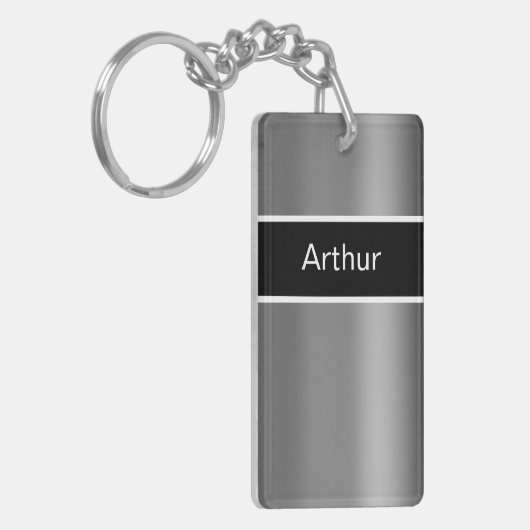 Das Monogramm-Schlüsselanhänger der Männer Schlüsselanhänger (Vorderseite links)