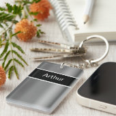 Das Monogramm-Schlüsselanhänger der Männer Schlüsselanhänger (Vorderseite rechts)