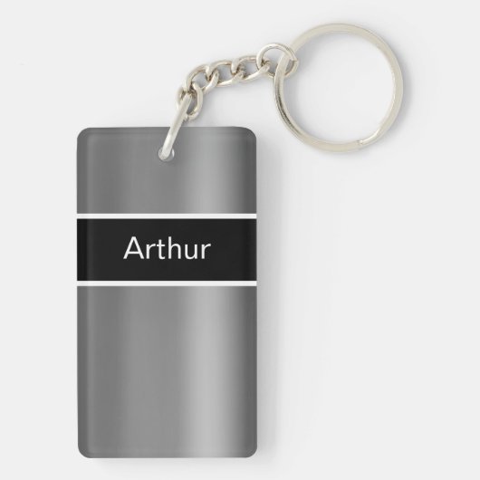 Das Monogramm-Schlüsselanhänger der Männer Schlüsselanhänger (Rückseite)