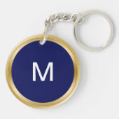 Das Monogramm-Schlüsselanhänger der noblen Männer Schlüsselanhänger (Rückseite)