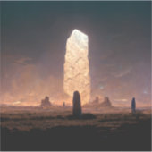 Das Monolith 4 Fantasy Sci-Fi Aufkleber (Vorderseite)