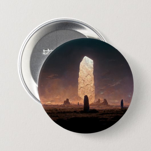 Das Monolith 4 Fantasy Sci-Fi Button (Vorne & Hinten)