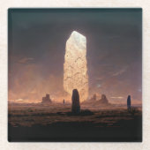 Das Monolith 4 Fantasy Sci-Fi Glasuntersetzer (Vorderseite)