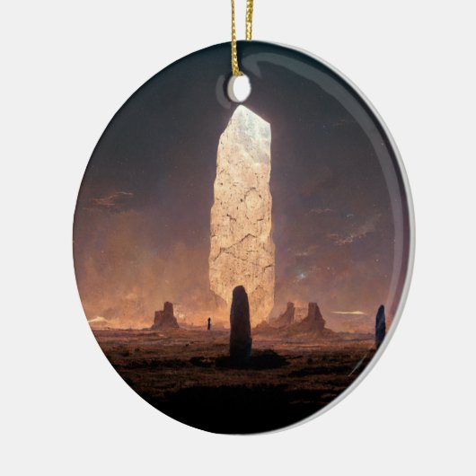 Das Monolith 4 Fantasy Sci-Fi Keramik Ornament (Links)