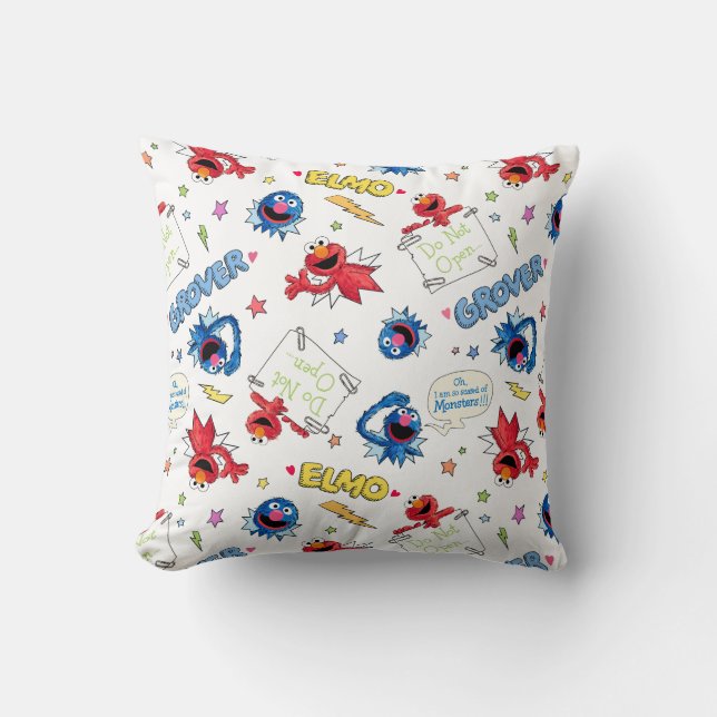 Das Monster am Ende dieses Geschichtenmusters Kissen (Vorderseite)