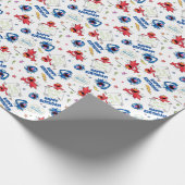 Das Monster am Ende dieses historischen Musters Geschenkpapier (Ecke)