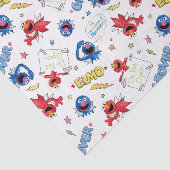 Das Monster am Ende dieses historischen Musters Seidenpapier (Ausschnitt)