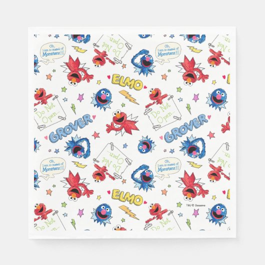 Das Monster am Ende dieses historischen Musters Serviette (Vorderseite)