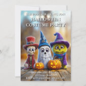 Das Monster der Boo-Crew Halloween-Niedlich Ghost- Einladung (Vorderseite)