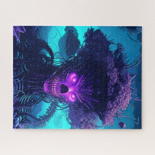 Das Monster der Cyber-Bäume im Dunkeln Puzzle (Horizontal)