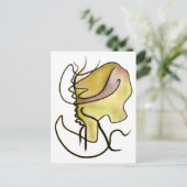 Das Monster der Linie Postkarte (Stehend Vorderseite)