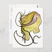 Das Monster der Linie Postkarte (Vorne/Hinten)