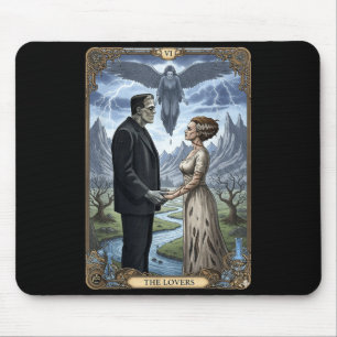 Das Monster Frankenstein und Braut Liebhaber Tarot Mousepad