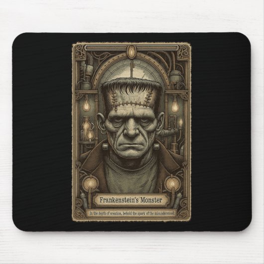 Das Monster Frankenstein-Vintage Halloween-Tarot C Mousepad (Vorne)